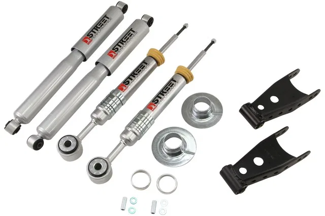 977SP – BELLTECH Lowering Kit, Adjustable 2 Inch Lift To 2 Inch Drop Front/ 2 Inch Rear Drop Silver/ Black With Stree...